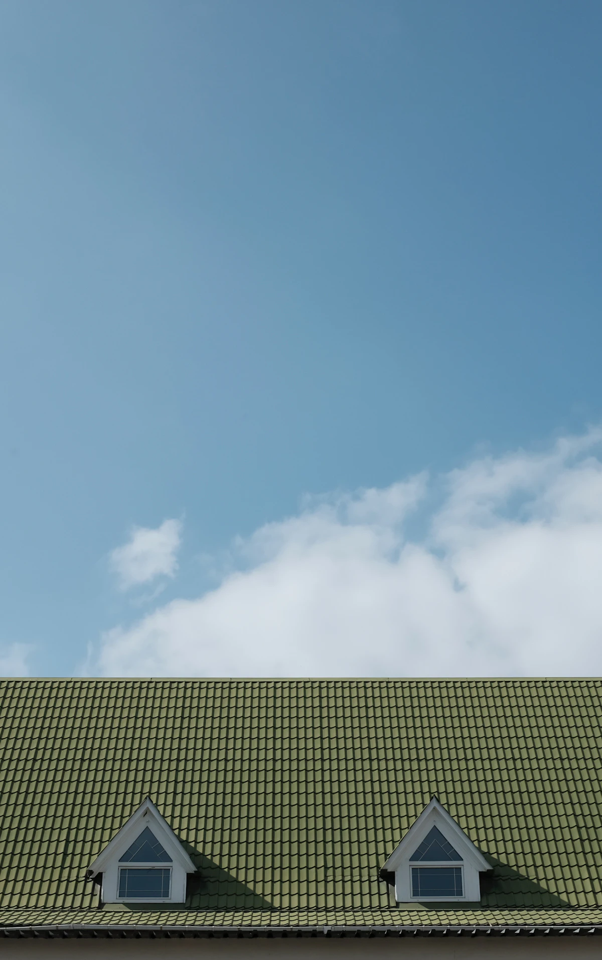 House roof surrounded by heavy green tree cover in Warren County, Tennessee